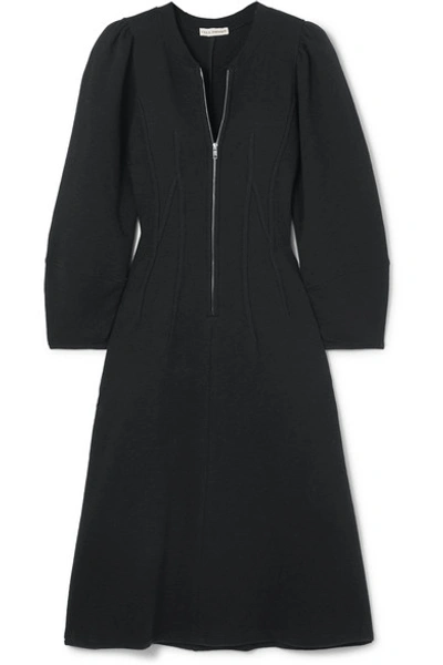 Shop Ulla Johnson Elora Cotton-terry Dress In Black