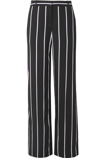 Shop Equipment Arwen Striped Twill Wide-leg Pants In Black
