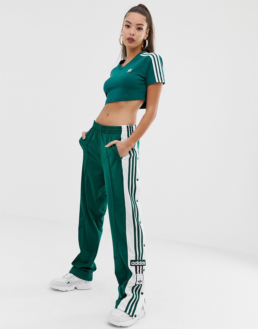 Adidas Originals Adicolor Adibreak Popper Pants In Green - Green | ModeSens
