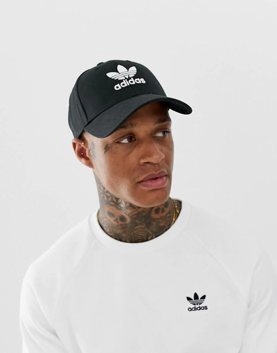 Adidas Originals Trefoil Cap ModeSens | Black - In Black