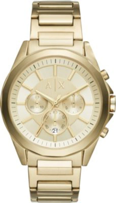 Shop Armani Exchange Ax2602 Gold-plated Stainless Steel Watch