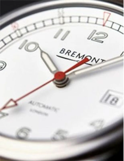 Shop Bremont Aircomach1wh Airco Mach 1stainless Steel And Leather Strap Watch In Black/silver