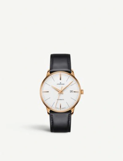 Shop Junghans 027/7812.00 Meister Classic Rose Gold-plated And Leather Strap Watch