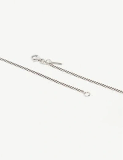 Shop Emanuele Bicocchi Engraved Cross Silver Necklace