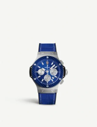Shop Hublot 301.sy.7129.lr.cfc17 Big Bang Stainless Steel And Crocodile-embossed Leather Watch