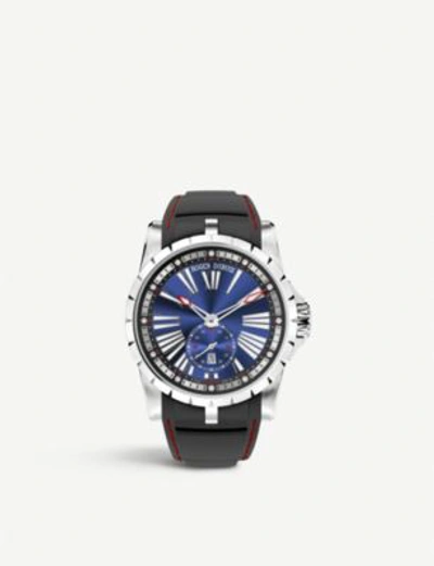 Shop Roger Dubuis Rddbex0602 Excalibur Titanium And Rubber Automatic Watch