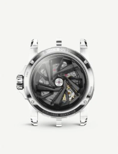 Shop Roger Dubuis Rddbex0602 Excalibur Titanium And Rubber Automatic Watch
