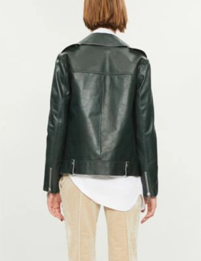 Shop Joseph Ryder Leather Biker Jacket In Bermuda