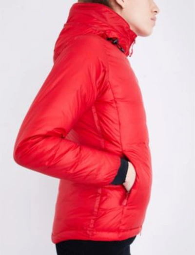 Shop Canada Goose Camp Hooded Quilted Jacket In Red/black