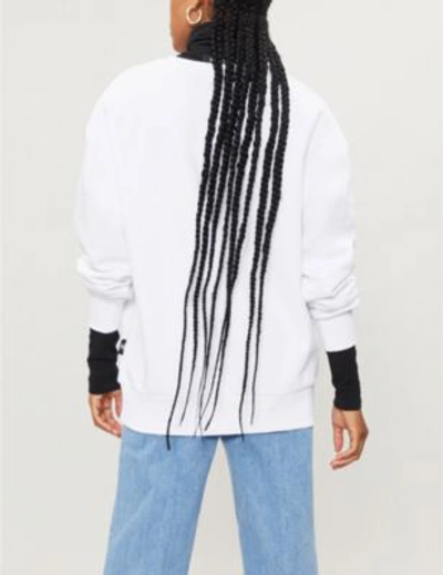 Shop Boy London Is Love Cotton-jersey Sweatshirt In White