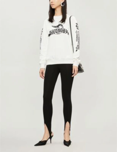 Shop Givenchy Taurus Cotton-jersey Sweatshirt In Ecru