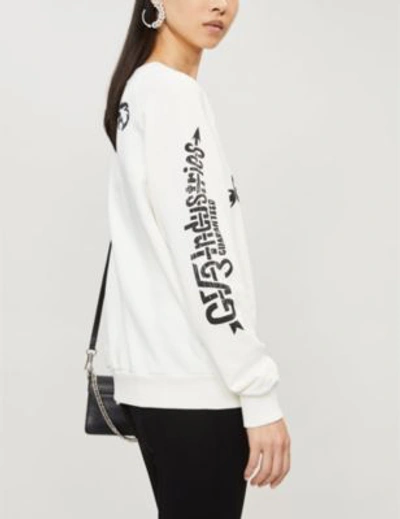 Shop Givenchy Taurus Cotton-jersey Sweatshirt In Ecru