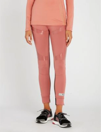Shop Adidas By Stella Mccartney Run Ultra Jersey Leggings In Coffee Rose