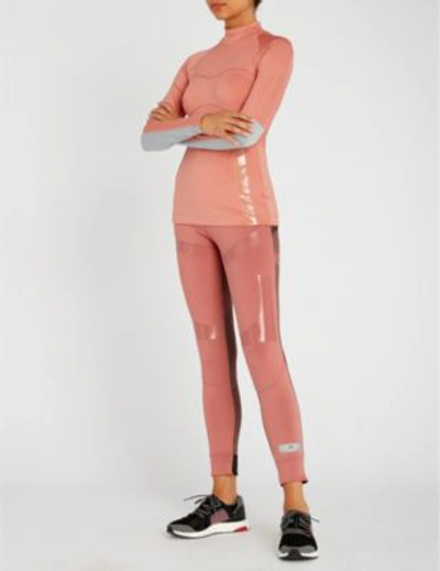 Shop Adidas By Stella Mccartney Run Ultra Jersey Leggings In Coffee Rose