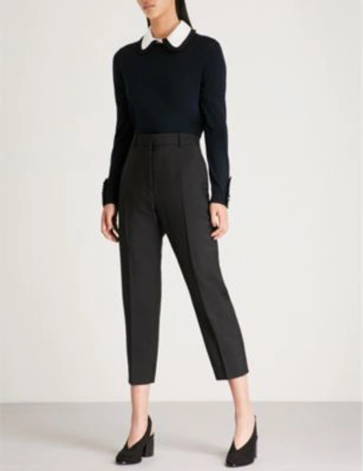 Shop Claudie Pierlot Madame Wool Jumper In Marine