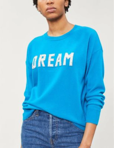 Shop Sandro Dream Wool And Cashmere-blend Jumper In Turquoise