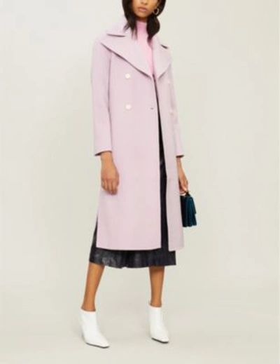 Shop Rejina Pyo Simone Wool-blend Coat In Lavender