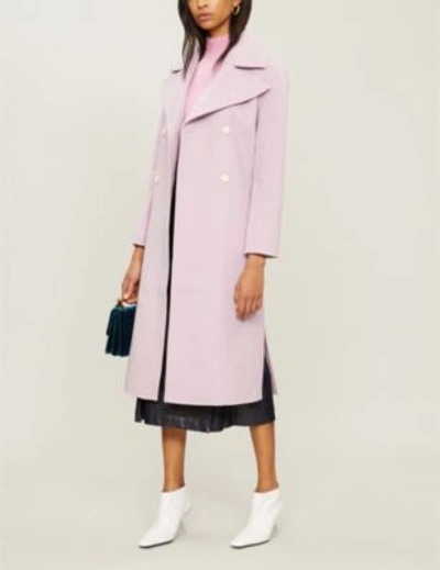 Shop Rejina Pyo Simone Wool-blend Coat In Lavender