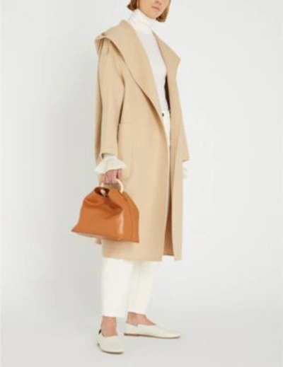 Max Mara Pucci Shawl-lapel Camel-hair Wrap Coat In Albino | ModeSens