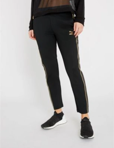 Shop Puma X Kenza Stretch-jersey Jogging Bottoms In Black