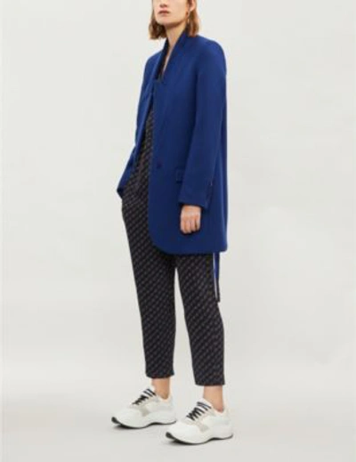 Shop Stella Mccartney Bryce Wool-twill Coat In Blue Note