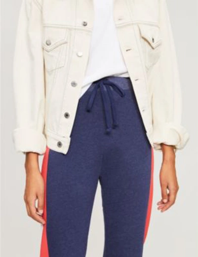 Shop Wildfox Jack Jogger Side-stripe Trousers In Oxford