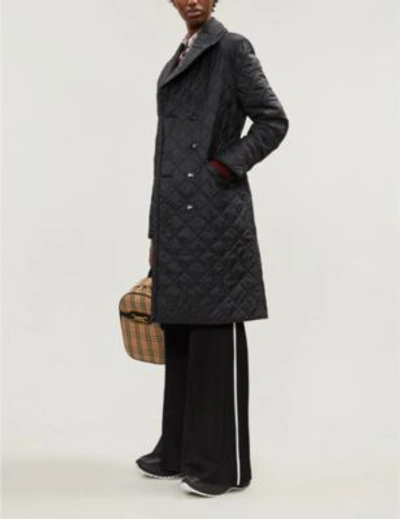 Shop Burberry Horberie Quilted Shell Coat In Black