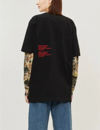 Shop Heron Preston X Carhartt Logo-print Cotton-jersey T-shirt In Black Multi