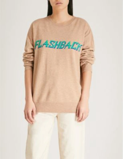 Shop Sandro Flashback Wool And Cashmere-blend Jumper In Camel