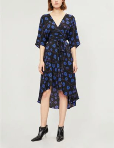 Shop Diane Von Furstenberg Eloise Silk Wrap Dress In Drgn Berry