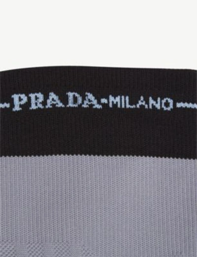 Shop Prada Calzino Midi Socks In Ematite