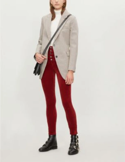 Shop J Brand Natasha High-rise Velvet Skinny Jeans In Venetian
