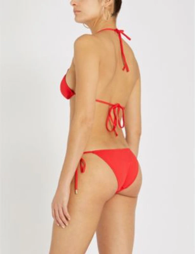 Shop Melissa Odabash Miami Triangle Bikini Top In Red