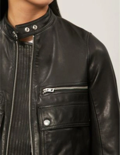 Shop Zadig & Voltaire Love Leather Jacket In Noir