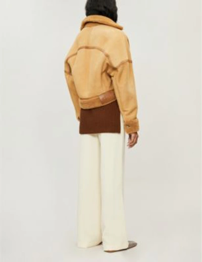 Shop Arje Jupiter Shearling-lined Leather Jacket In Dune