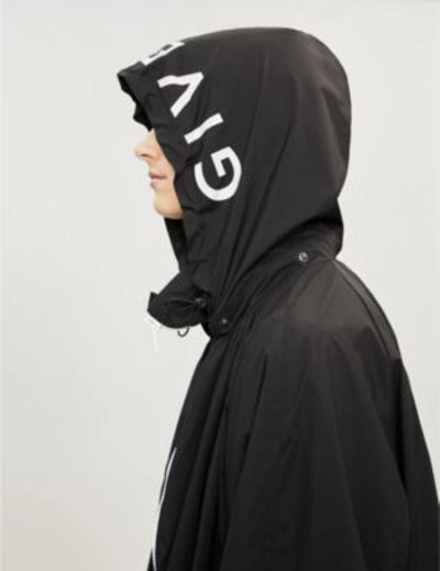 Shop Givenchy Logo-print Shell Windbreaker Jacket In Black