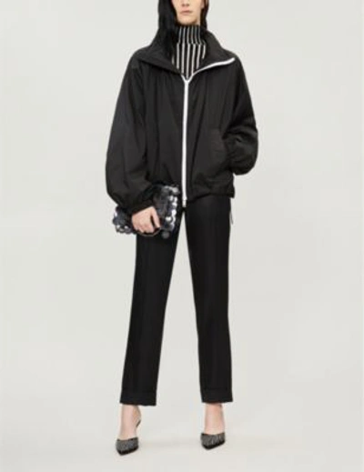 Shop Givenchy Logo-print Shell Windbreaker Jacket In Black