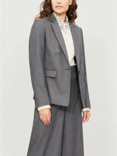 Shop Joseph Prisca Stretch-wool Jacket In Charcoal