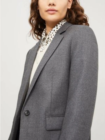Shop Joseph Prisca Stretch-wool Jacket In Charcoal