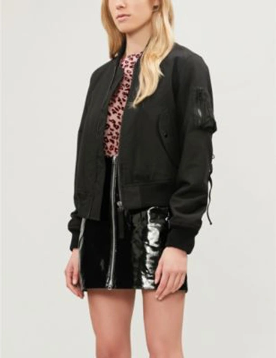 Shop Rag & Bone Heidi Zip-up Patent Leather Skirt In Black