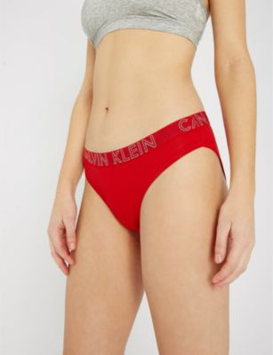 Calvin Klein Ultimate Stretch-cotton Bikini Briefs In Rym Manic Red |  ModeSens