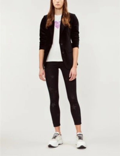 Shop Current Elliott The Stiletto Skinny Mid-rise Jeans In Vineland W Star
