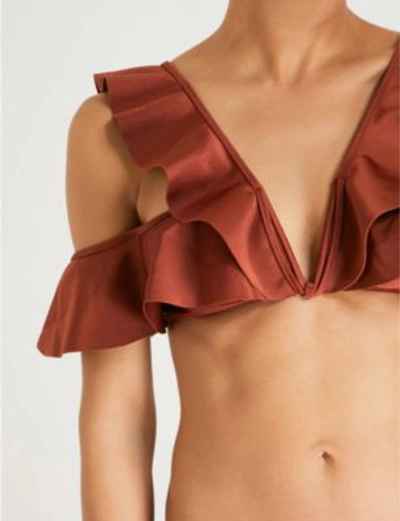 Shop Zimmermann Bronze Tali Flutter V-neck Bikini