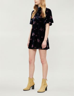 free people be my baby velvet dress