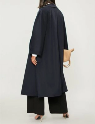 Shop Max Mara Lilia Belted Cashmere Coat In Navy