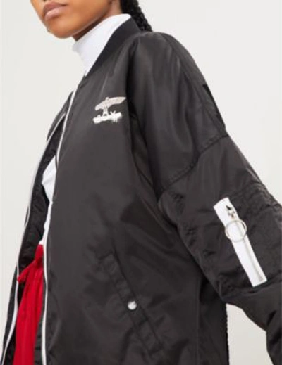Shop Boy London Fake Shell Bomber Jacket In Black