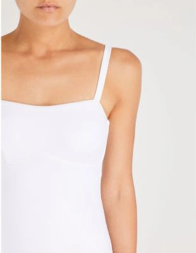 Shop Asceno Bandeau Swimsuit In Bright White