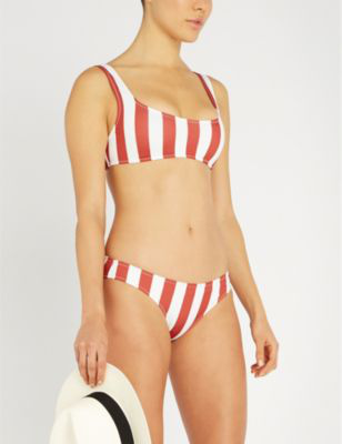 striped scoop neck bikini