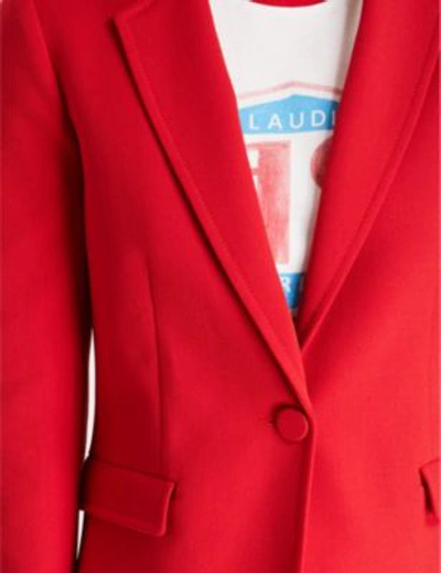 Shop Claudie Pierlot Vermeil Blazer In Rouge