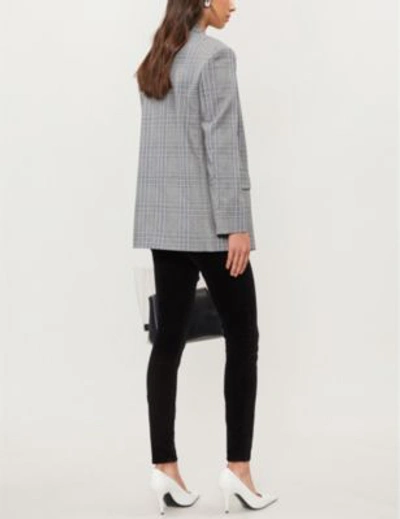 Shop J Brand Maria Skinny High-rise Velvet Jeans In Black